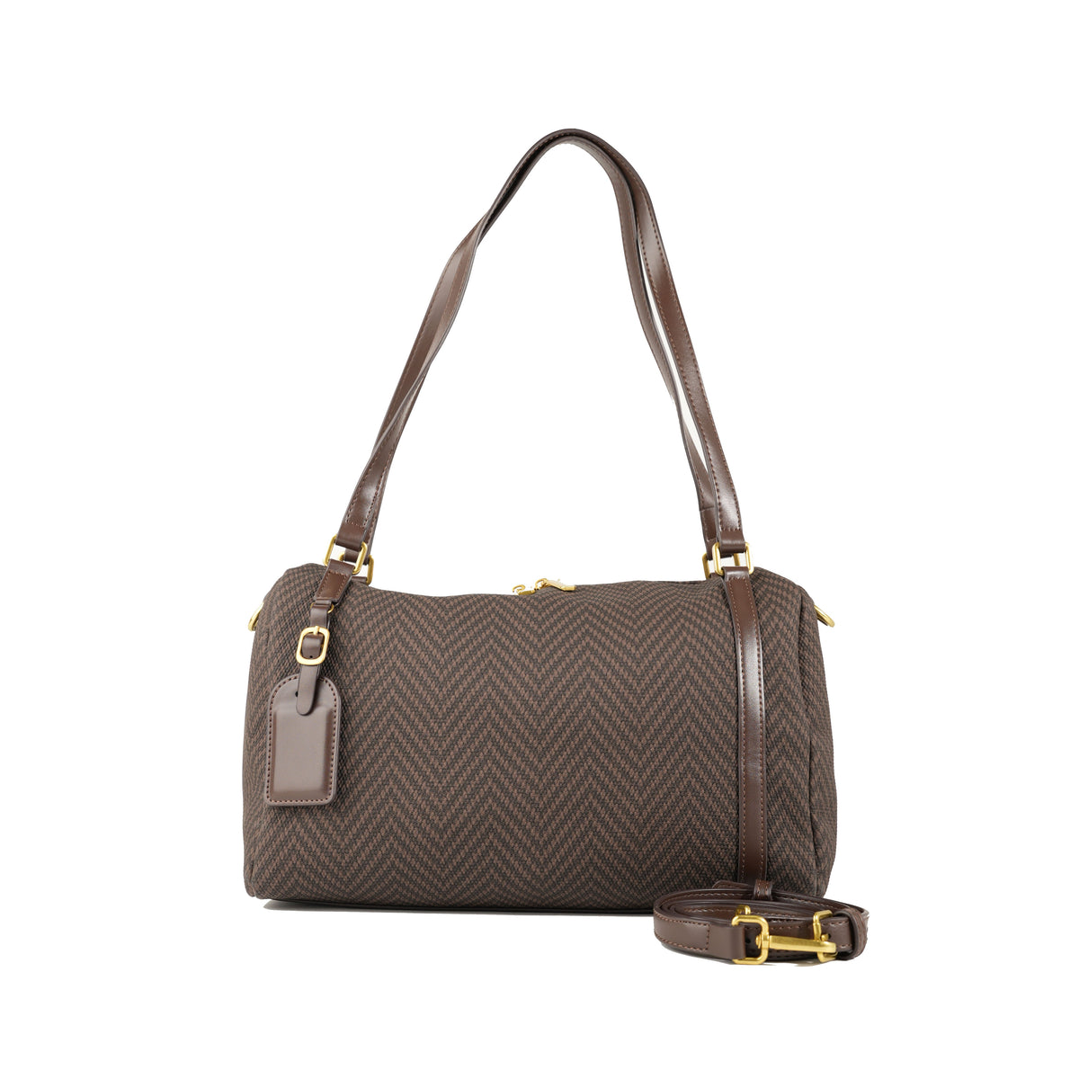 Glassy handbag – Coffee – Verona Tempo