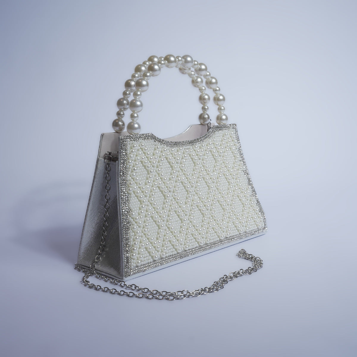Pearl clutch – Silver – Verona Tempo