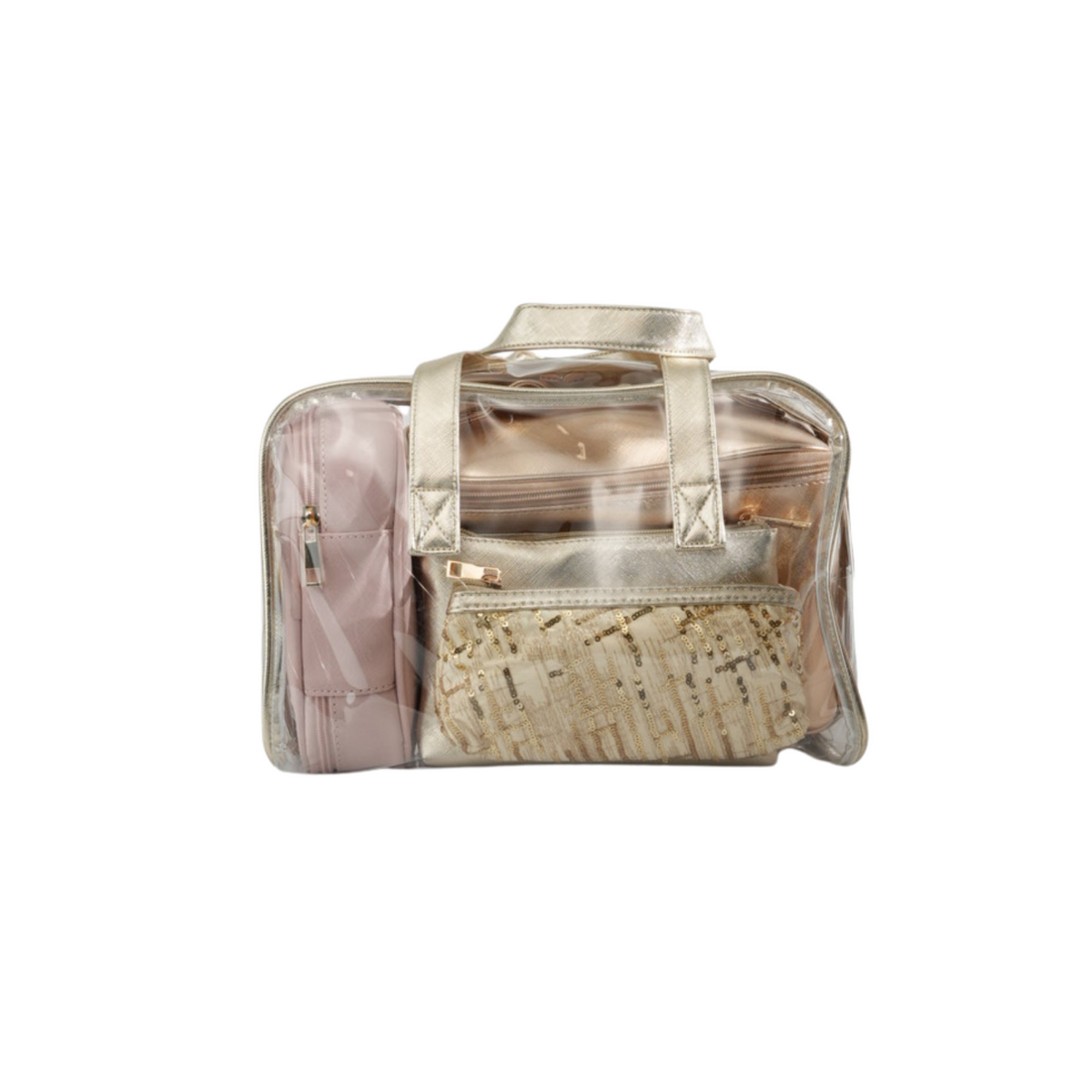 Loreen make-up bag – Pink /Gold – Verona Tempo
