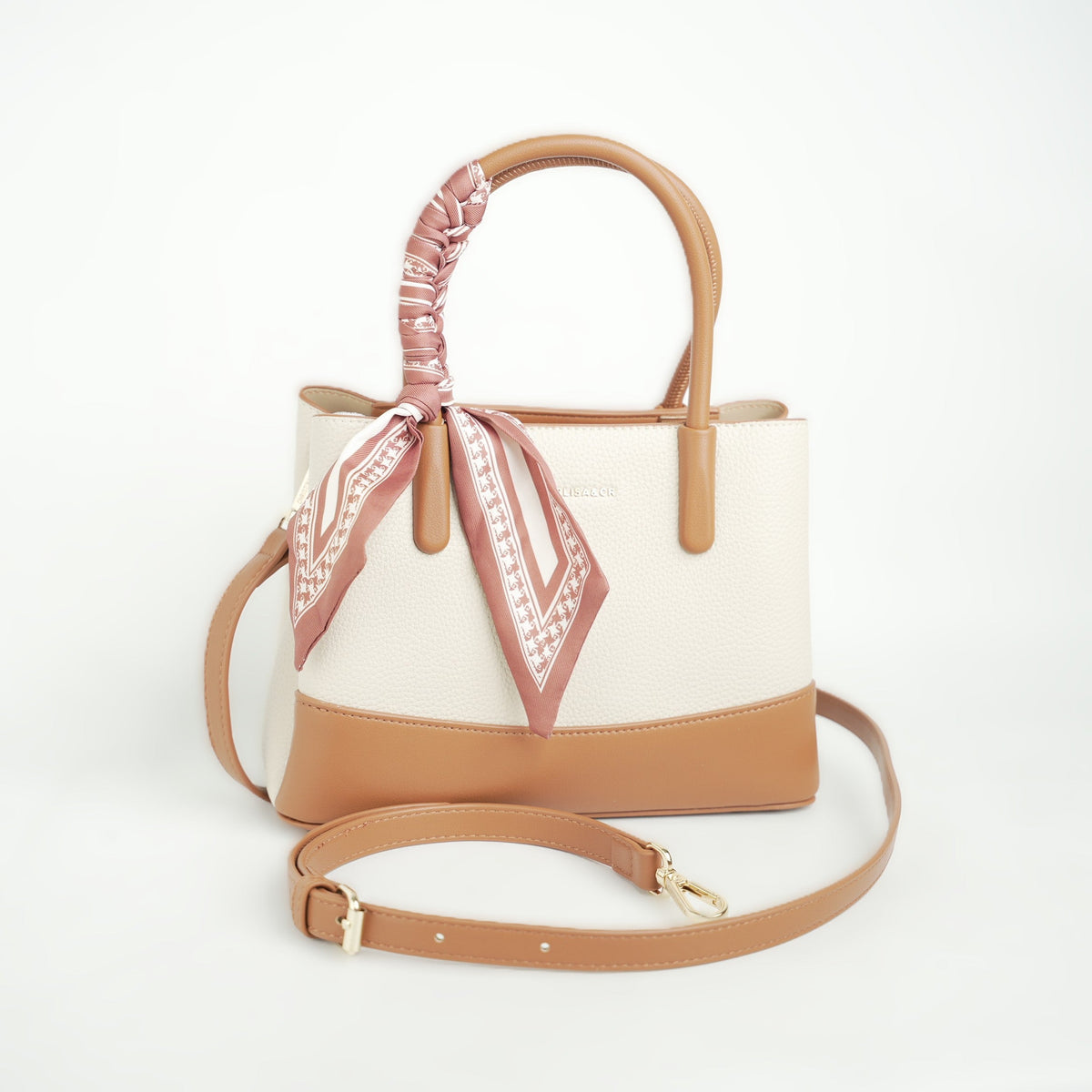 Brand handbag – Beige – Verona Tempo