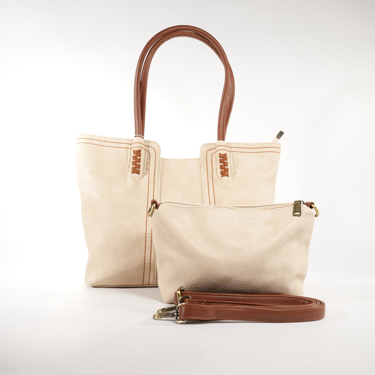 Laky handbag – Beige – Verona Tempo