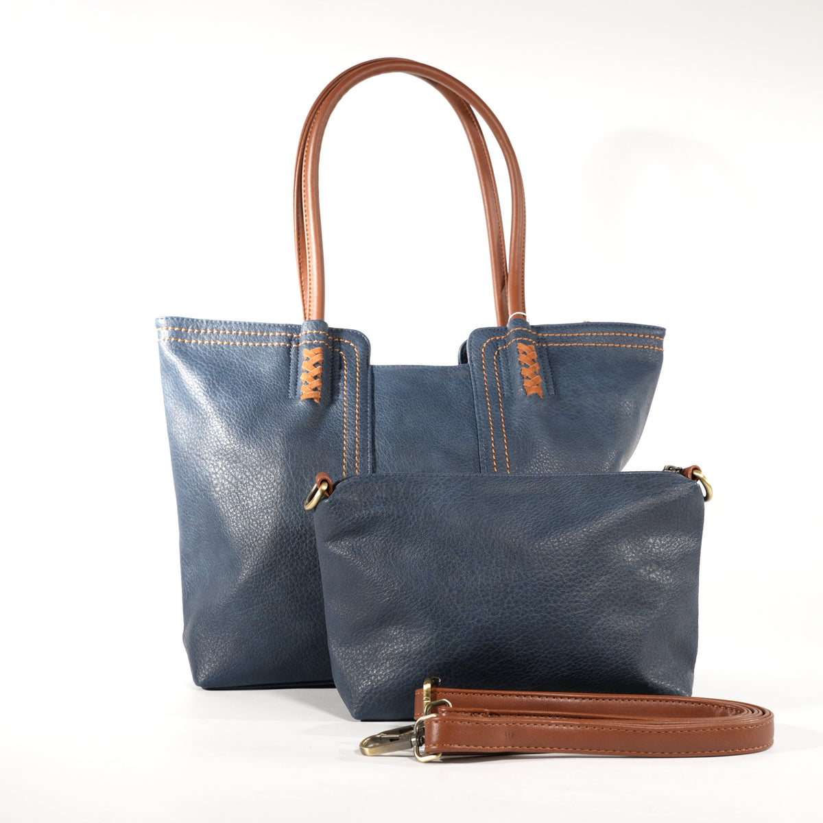 Laky handbag – Navy – Verona Tempo